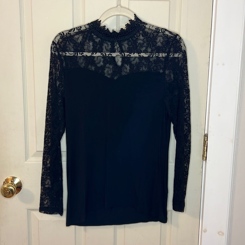 Black lace shirt
